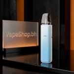 OXVA Xlim Go 2 kit showing blue metal body, starry breathing light, stepless airflow slider, SaltNic Bahrain vape