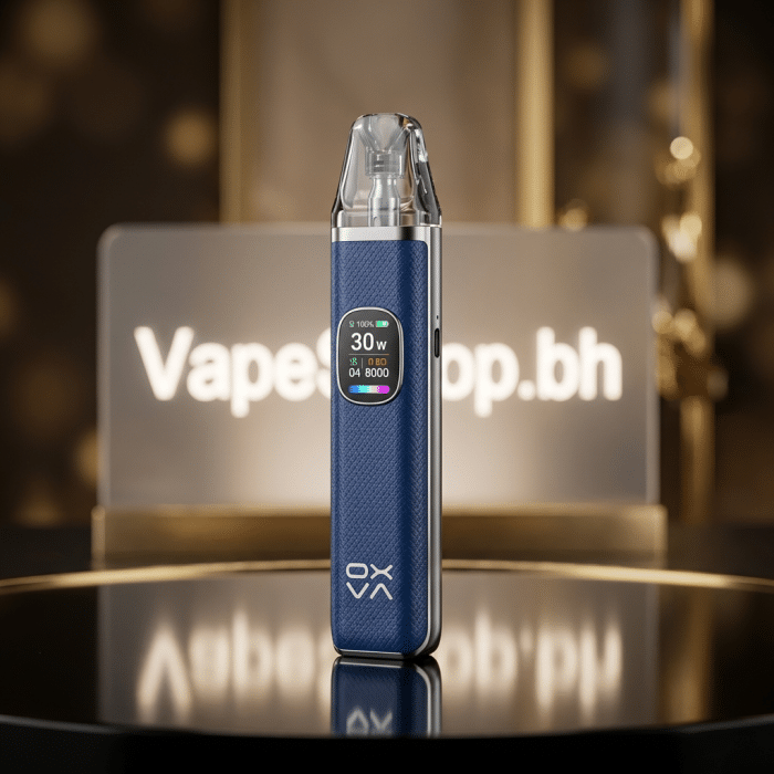 Close-up **xlim pro 2** by oxva displaying 30w power settings on 0. 56" ultra-hd screen, saltnic ready.