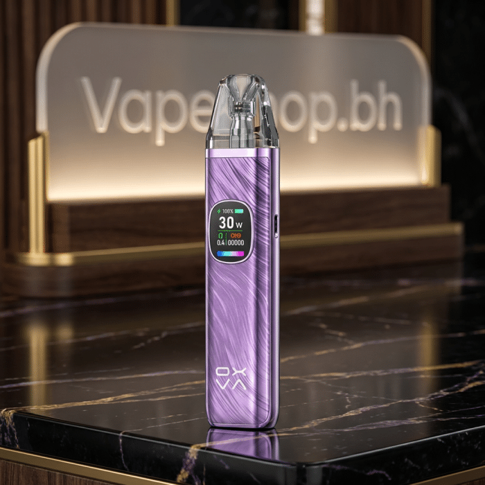 Profile of **xlim pro 2** oxva kit highlighting adjustable airflow slider and slim 114. 5mm shape for mtl vaping.