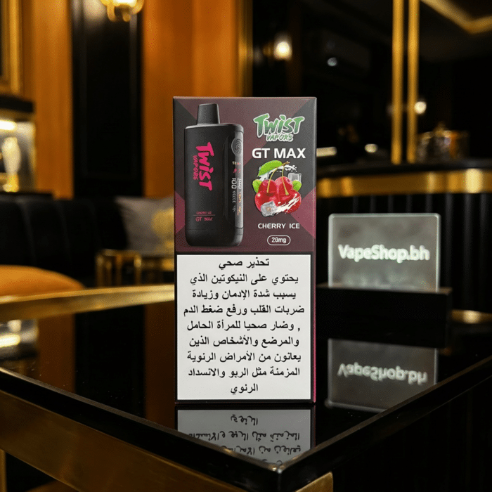 Twist gt max 20000 high-capacity disposable vape in matte finish displaying nicotine strength info