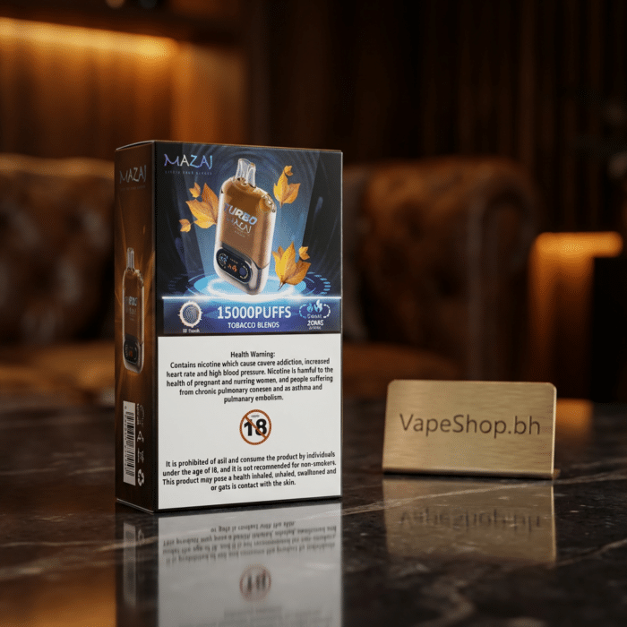 Mazaj turbo blueberry ice 15000 puffs rechargeable type-c charging