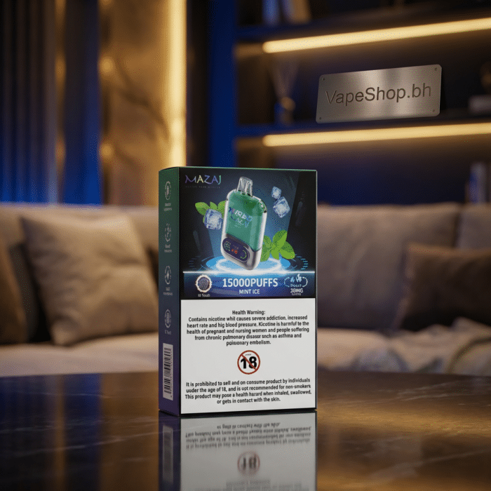 Mazaj turbo black grape flavor adjustable power settings display