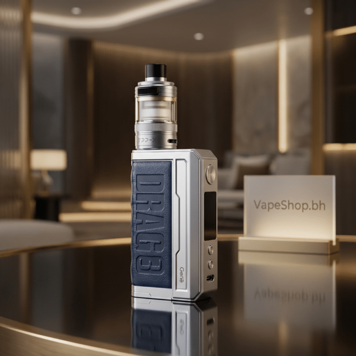 Voopoo drag 3 tpp-x with tpp-x pod tank attached, stainless steel construction and ergonomic design for bahrain vapers.