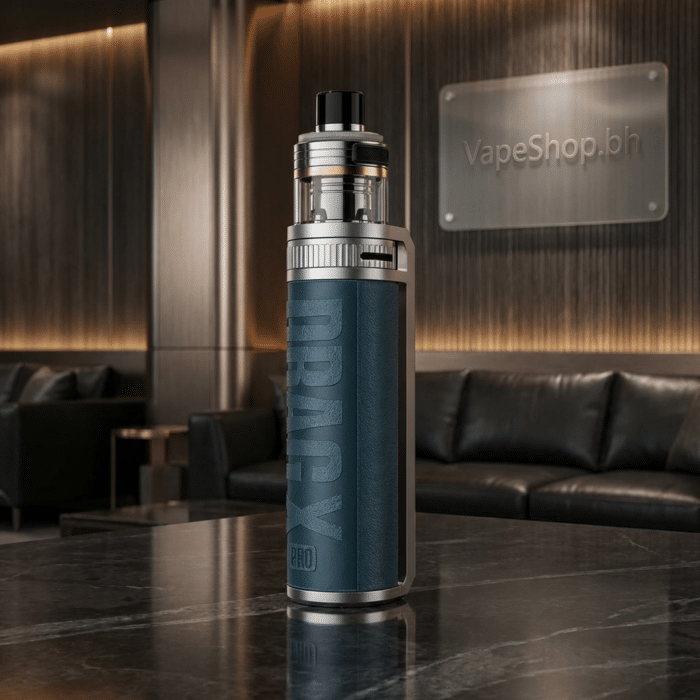 Detailed view of voopoo drag x pro kit's tpp pod with side-fill port, magnetic connection, and bahrain vape appeal.