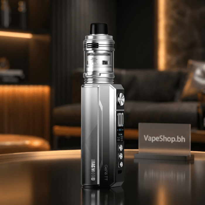 Sleek voopoo drag m100s freebase device in matte anti-glare finish, single 21700 battery mod with leakproof top airflow tank.