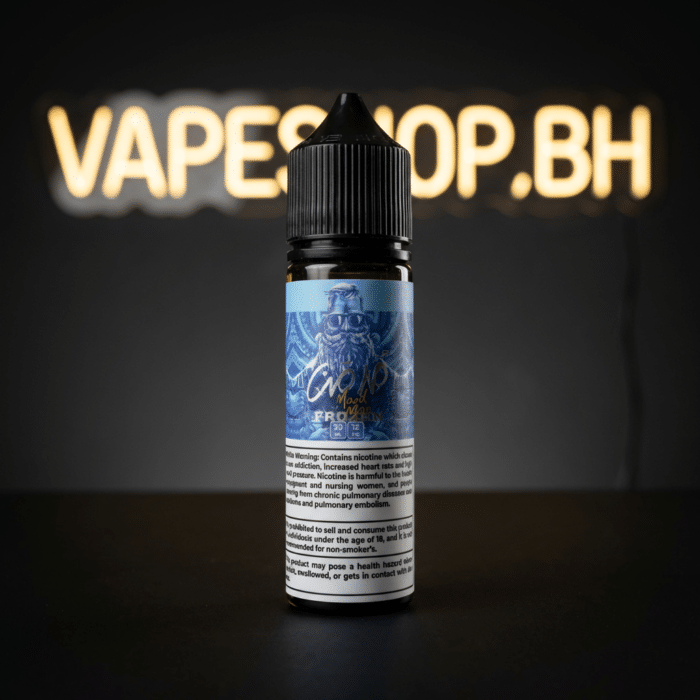 Compact mood freebase bottle for bahrain, vivid artwork and freebase e-liquid specs shown.