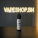 Top-view of Mood Freebase e-liquid bottle in Bahrain, glossy surface and key vape details.