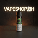 Clear Samsvape Sam's Freebase E-Liquid bottle angled, smooth vaping experience Bahrain