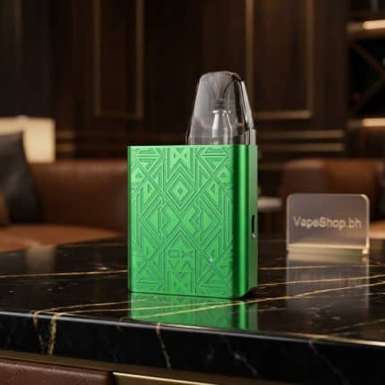 Compact OXVA Xlim SQ Kit square pod mod showing side airflow slider and lanyard loop for Bahrain SaltNic users