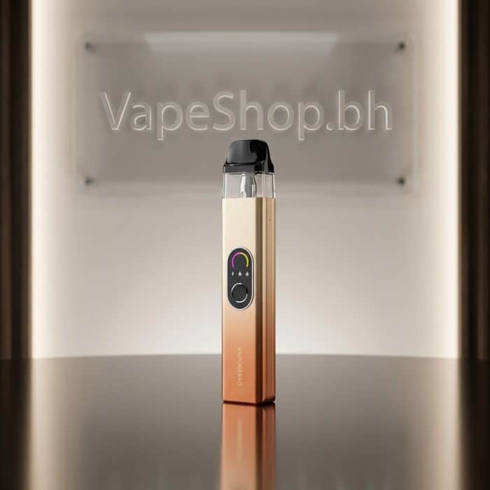 Close-up of **vaporesso xros 4** 0. 4ω mesh pod installed, corex 2. 0 coil, top-fill 2ml capacity for bahrain vape enthusiasts.