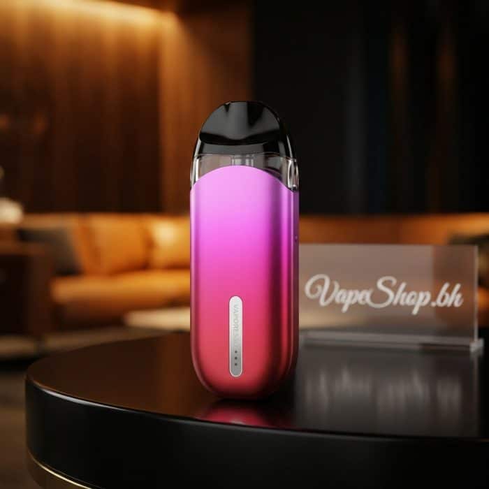 Red vaporesso zero s kit angled view highlighting type-c port and slim 84. 9mm design for saltnic use.