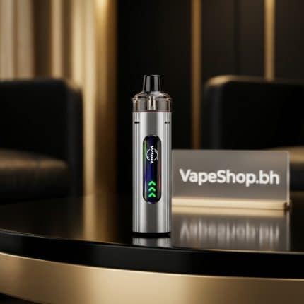 Close-up Whirl T1 salt nic pod kit gallery image, 3ml refillable pod with UN2 Meshed-H coil, adjustable airflow and Type-C port in sleek shape