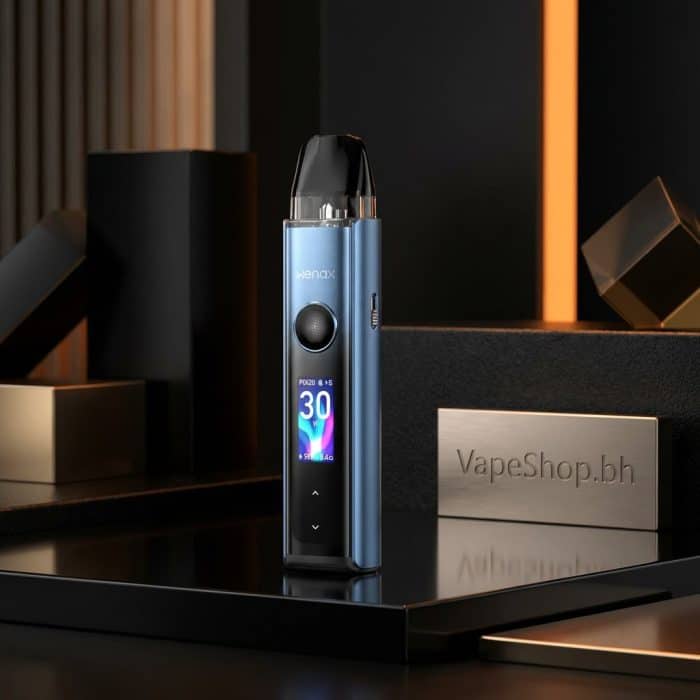 Geekvape wenax q pro pro kit in moonlit silver, slim pen-style with haptic buttons and q pods, bahrain vape.