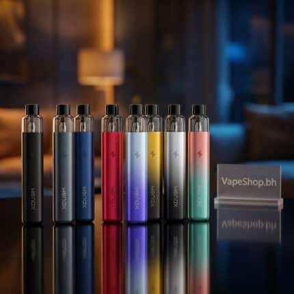 Geekvape Wenax K1 SE Kit in sleek black zinc alloy, slim rectangular pod vape with 600mAh battery for Bahrain MTL vaping.