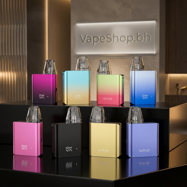 OXVA Xlim SQ Kit in pink-green gradient aluminum square vape device with 900mAh battery for SaltNic Bahrain vaping