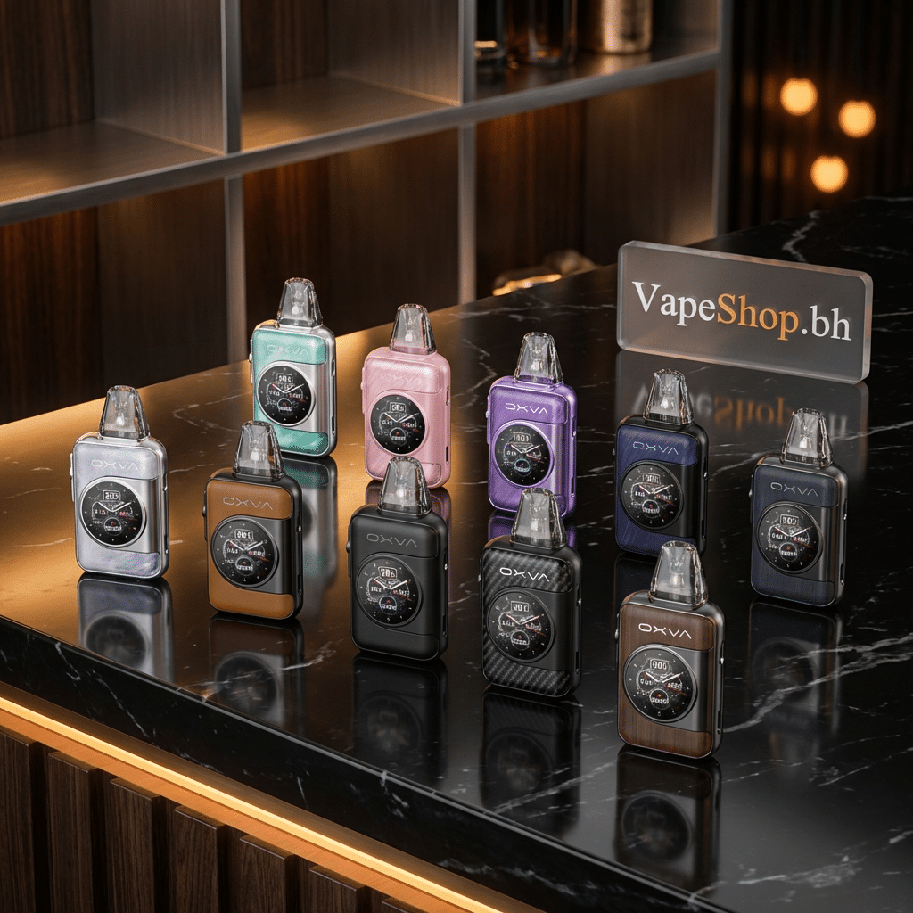 3301289 Oxva xlim sq pro 2 kit in sleek black square pod design with hd touch screen for bahrain vape users