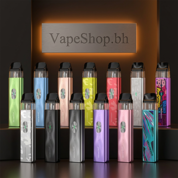 Vaporesso Xros 4 Mini Kit compact black pod vape with 1000mAh battery, adjustable airflow, Corex 0.4Ω pod for SaltNic in Bahrain