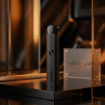 Black **UWELL Caliburn G** SaltNic kit showing top-fill 2mL pod, 0.8ohm mesh coil installed, slim 22.5mm width design.