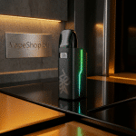 Side profile of UWELL Caliburn GZ2 Cyber pod kit highlighting 0.8ohm G coil pod for smooth MTL salt nic vaping Bahrain