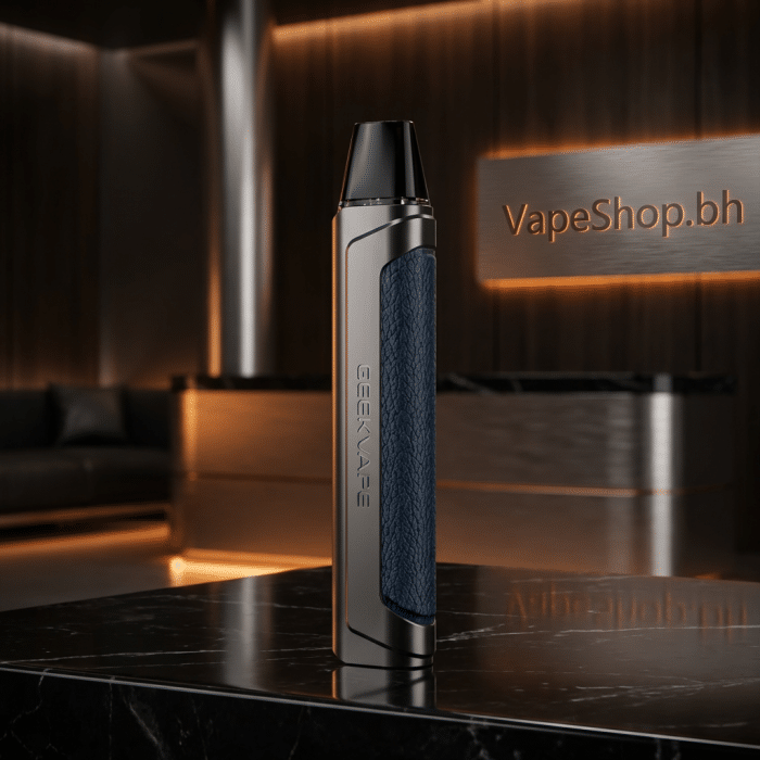 Close-up of geekvape one kit 0. 8ohm pod, magnetic connection and 3-level output leds on compact saltnic device