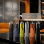 Vaporesso Luxe Q2 Kit in green deluxe leather with zinc-alloy frame, 1000mAh battery, sleek pod vape for Bahrain vapers