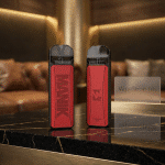 Compact Wotofo Manik Mini pod kit side view showing black mirrored sides, side airflow, waterproof 3ml pod connection for Bahrain SaltNic vaping