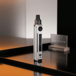 Close-up of SMOK RPM 25W kit grey leather chassis, adjustable airflow, 2mL pod and LP1 coil, Bahrain vaping pod system.