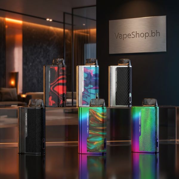 Vaporesso XTRA Pod Kit in silver resin with swirling lava lamp effect, compact 900mAh battery, 2ml pod, Bahrain vape device.