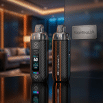 OXVA Xlim Vprime in carbon fiber finish, side airflow control on versatile vprime salt nic pod system