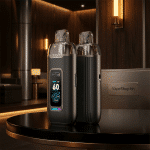 OXVA Vprime salt nic pod system rear leather-textured grip, compact 60W output device for Bahrain shoppers