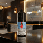 Grand E-Liquids Mega Saltnic e-liquid, vibrant colored bottle close-up view