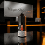 Premium Grand E-Liquids Mega Saltnic vape juice, angled bottle shot