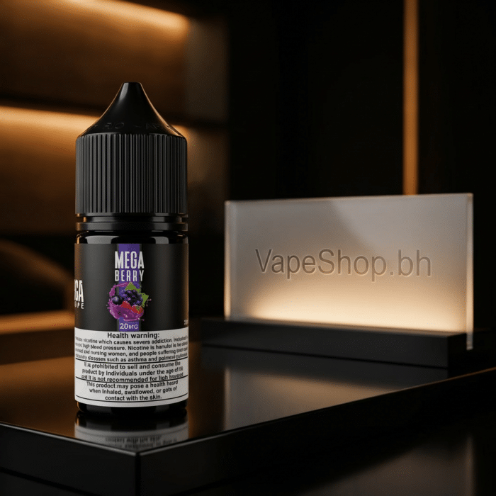 Premium grand e-liquids mega saltnic salt nic, lifestyle bottle shot