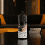 Mazaj e-liquid SaltNics 30ml angled view highlighting glossy label and dropper top, Bahrain vape shop