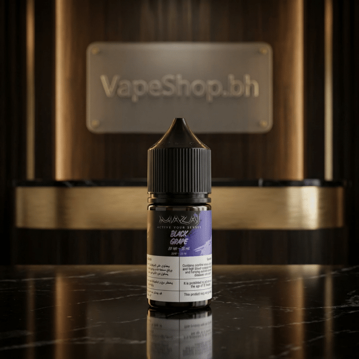 Vibrant mazaj salt nic e-liquid bottle 30ml front view with fruit ice flavor art for bahrain pod systems