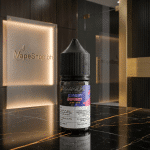 Close-up Mazaj e-liquid Salt Nic 30ml with icy fruit design label, perfect Bahrain nic salt vape