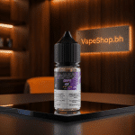 Mazaj Salt Nic e-liquid 30ml top-down view of child-resistant cap and vivid branding for Bahrain