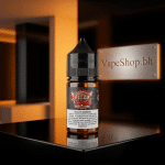 Close-up of Samsvape Sam's Vape E-Liquids Saltnic, vibrant flavor label on clear bottle, Bahrain salt nic vape juice