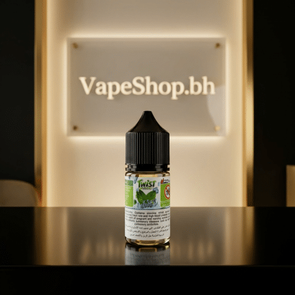 Twist Vapors E-Liquids Saltnic gallery view, premium salt nic e-liquid bottle in clear view.