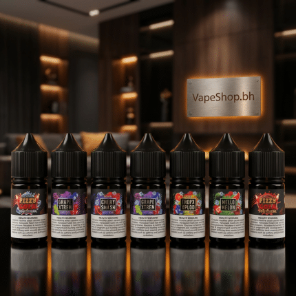 Samsvape Sam's Vape E-Liquids Saltnic bottle, sleek black design with label, premium salt nic e-liquid for Bahrain vapers