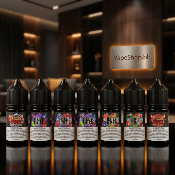 Samsvape Sam's Vape E-Liquids Saltnic bottle, sleek black design with label, premium salt nic e-liquid for Bahrain vapers