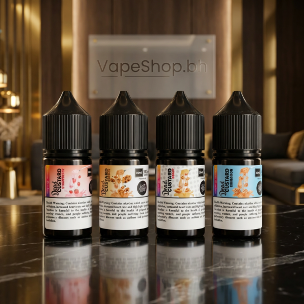 Dead Custard salt nicotine e-liquid bottle for pod vaping in Bahrain