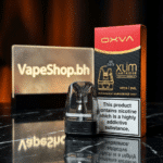 Detailed view OXVA XLIM SS top-fill pod, durable SS construction, 2mL e-liquid chamber for XLIM devices