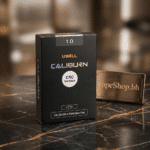 Caliburn X vape pod in multiple colors showing compact 107.4mm design for Bahrain vapers