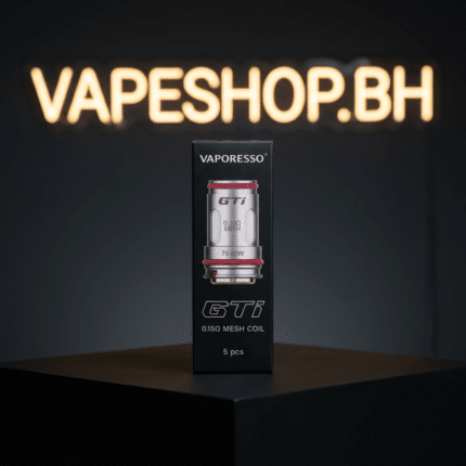 Close-up of Vaporesso GTi mesh coil 0.2ohm option, premium black cylindrical design for 60-75W vaping in Bahrain