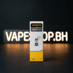 Voopoo PnP X Coil pack opened, showing 5 cylindrical coils, thermo-stable cotton wicks for Bahrain.