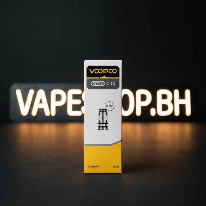 Voopoo pnp x coil pack opened, showing 5 cylindrical coils, thermo-stable cotton wicks for bahrain.