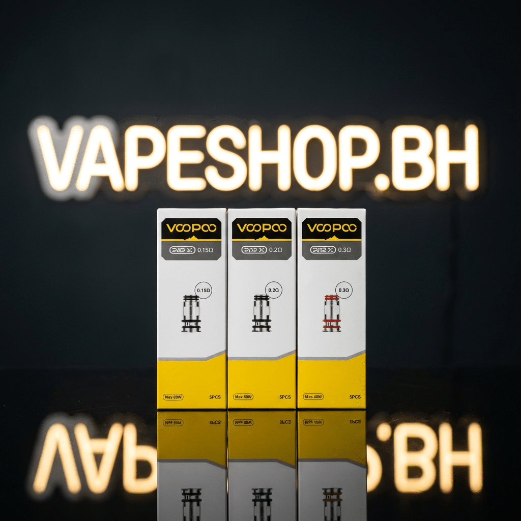 3570379 (1) Voopoo pnp x coil 5-pack box, sleek black design with 0. 15ohm, 0. 2ohm specs for bahrain vapers.