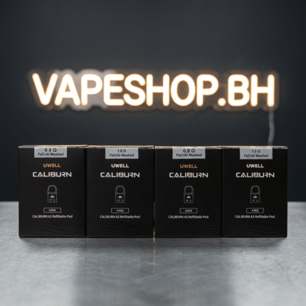 UWELL Caliburn A3 Pod in sleek aluminum alloy, 2ml top-fill PCTG cartridge with FeCrAl 1.0Ω mesh coil for Bahrain vapers