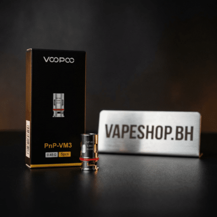 Pack of 5 Voopoo PnP-VM3 coils 0.45 ohm mesh design, ideal 25-35W for VooPoo pods in Bahrain.